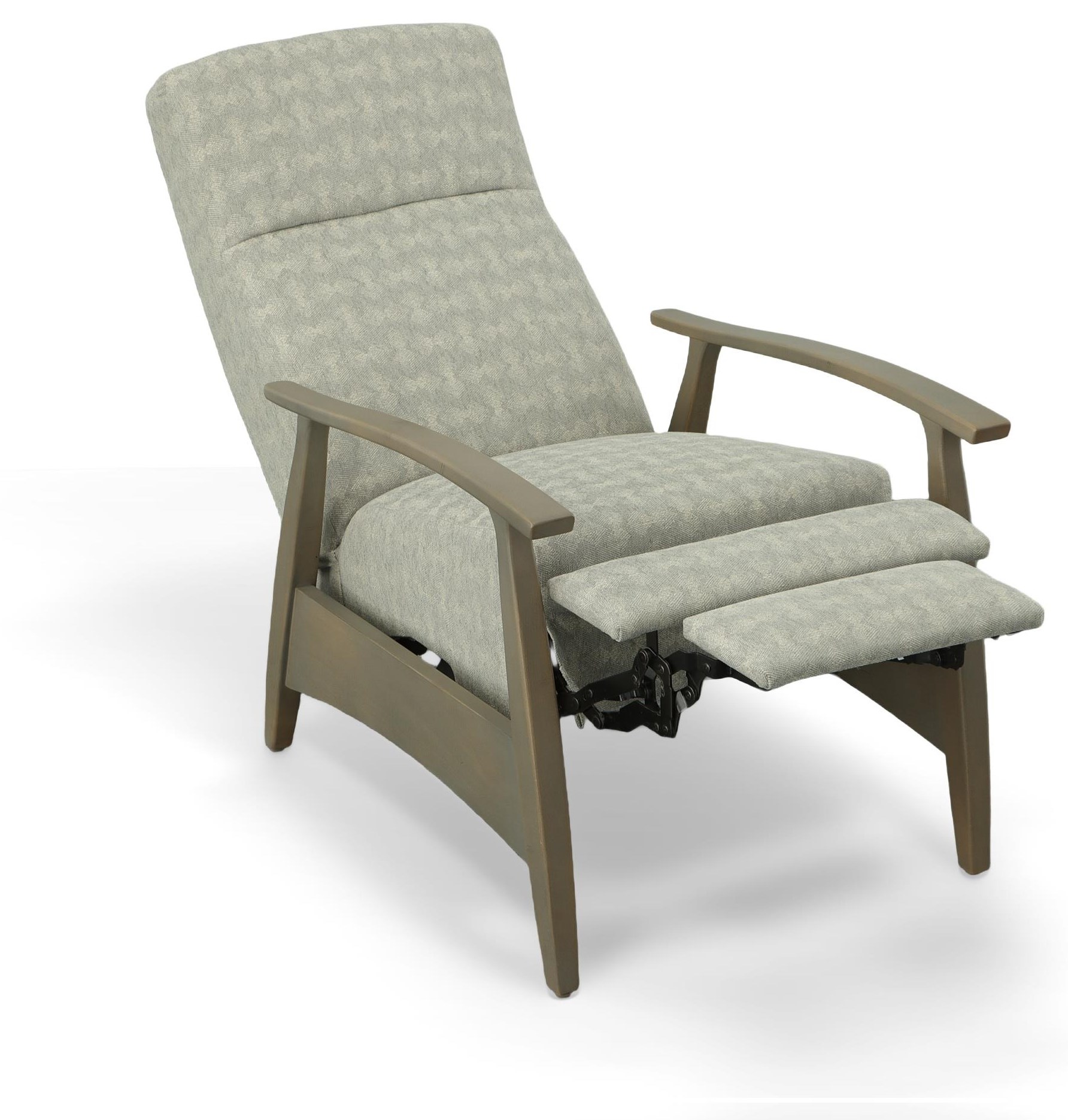 Fairfield Bridgett 471C MR 9708PLATINUM Contemporary Manual Push Back High Leg Recliner Esprit Decor Home Furnishings High Leg Recliners